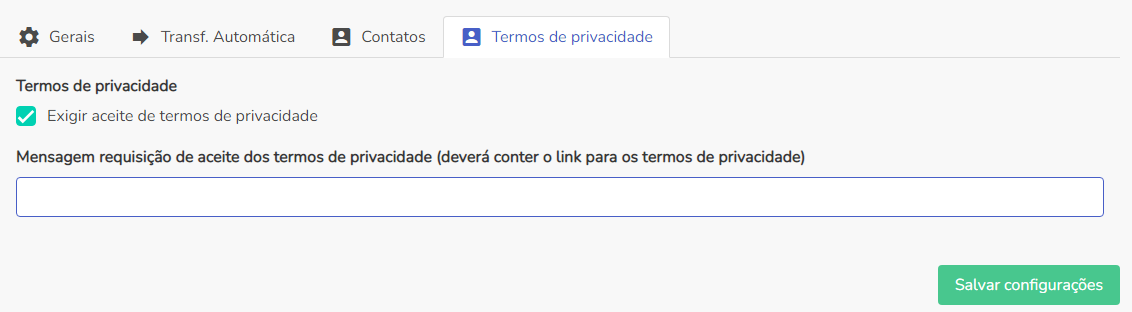 Configurações