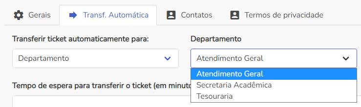 Configurações