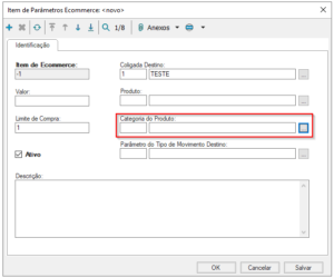 Categoria Ecommerce Produto